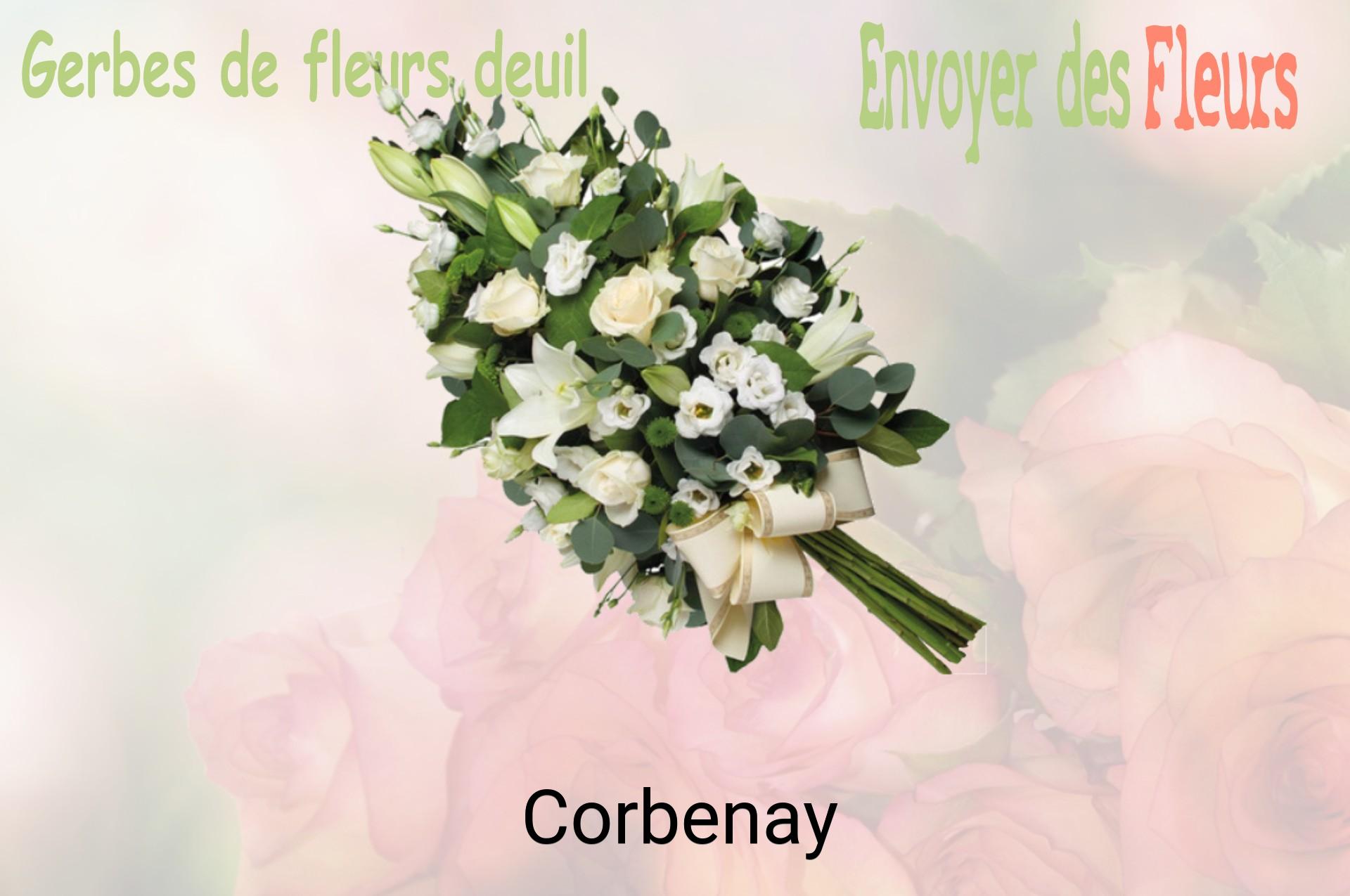 Gerbe de fleurs de deuil livrée à Corbenay